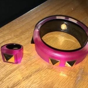 Alexis Bittar Clamper Bangle and Ring Set